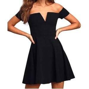 Lulu's dress black Play the Party minidress